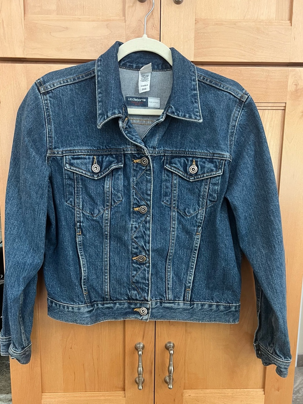 Liz Claiborne Petite Medium Indigo Blue Denim Jacket